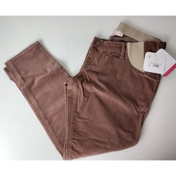 COPY - Isabel Maternity Pink Skinny Corduroy Expandable Side Panel Maternity Pa… - Picture 3 of 9